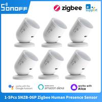 SONOFF SNZB-06P Zigbee Human Presence Sensor Rardar Detector Motion Sensor Smart Home Via Alexa Google Assistant Alice ZHA 2MQTT