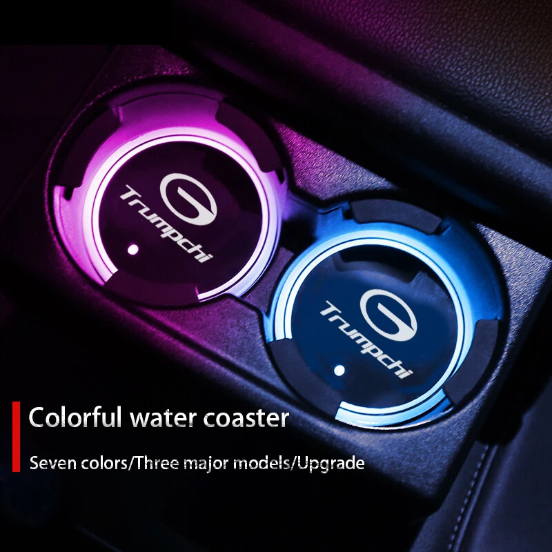 Luminous Car Cup Coaster Holder Car Led Atmosphere Light Logo Lamp For Trumpchi GAC GS3 GS4 GS5 Coupe GA4 GS8 GM6 GM8