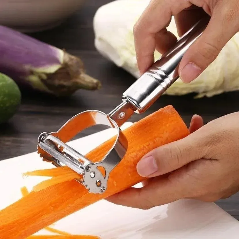Stainless steel vegetable and fruit peeler, multifunctional vegetable and fruit peeler, kitchen tool