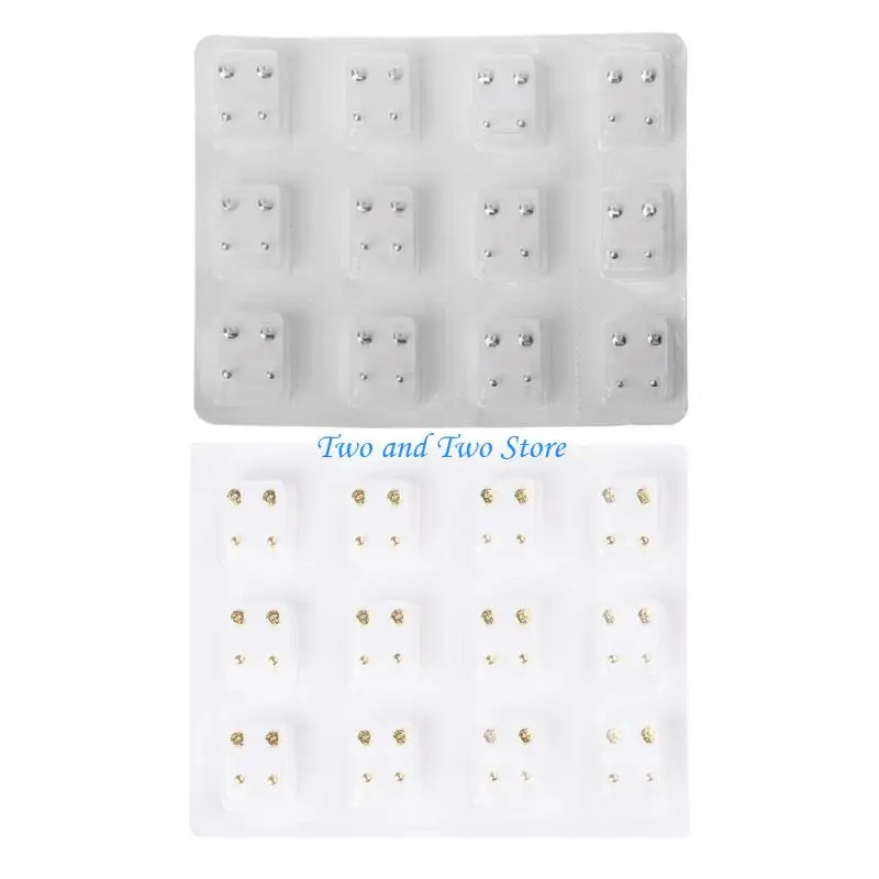 HX6F 12 Pairs Ear Piercing Earring Disposable Set Ear Jewelry
