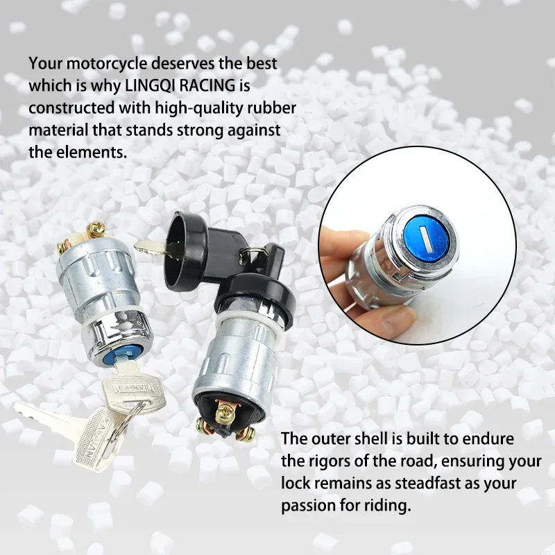 ONLEEYPP قطع غيار الدراجات النارية مفتاح إشعال قفل اسطوانة مع 2 مفاتيح ل 50cc 110cc 125cc 250cc حفرة رباعية الترابية دراجة ATV عربات التي تجرها الدواب