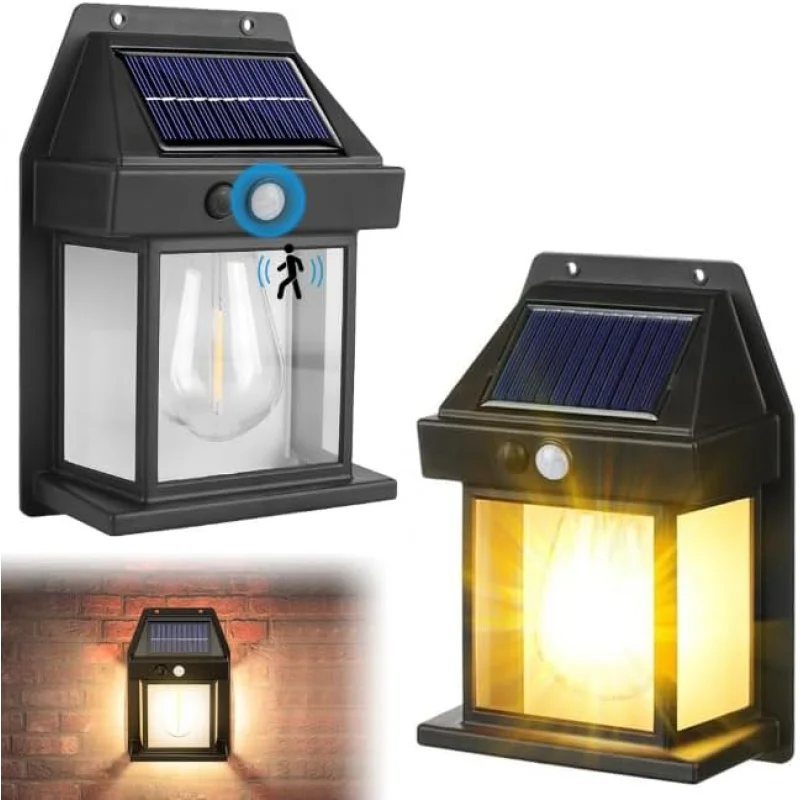 

Wall 2PiecesOutdoorLightWithMotionSensor 3LightingModesSolarLightsForOutdoors IP65Waterproof