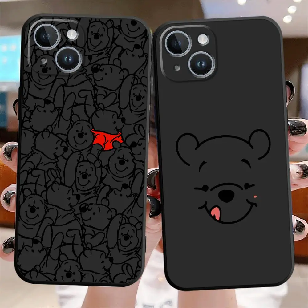 Winnie the Pooh Cute Phone Case for Apple iPhone 15 Plus XS X 8 11 Pro SE 12 Pro Max 7 XR 13 Mini 14 TPU Soft Cover