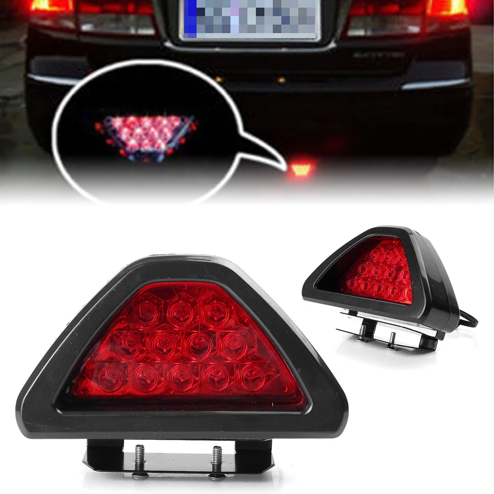 12v/6w Universal Car Rear Tail Stop Brake Light 12pcs LED Strobe Flash Lights Racing Style Auxiliary Warning Light Tail Lamp