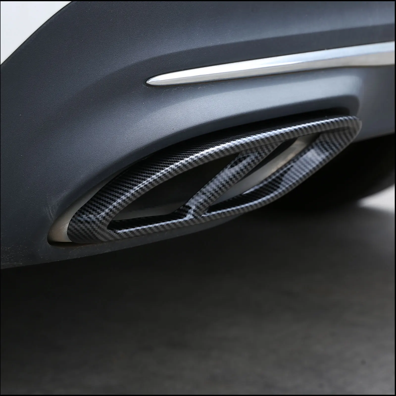 For Mercedes Benz A B C E Class GLC X253 W205 W213 W176 W177 W246 W247 Car Tail Muffler Exhaust Pipe Output Cover Accessories