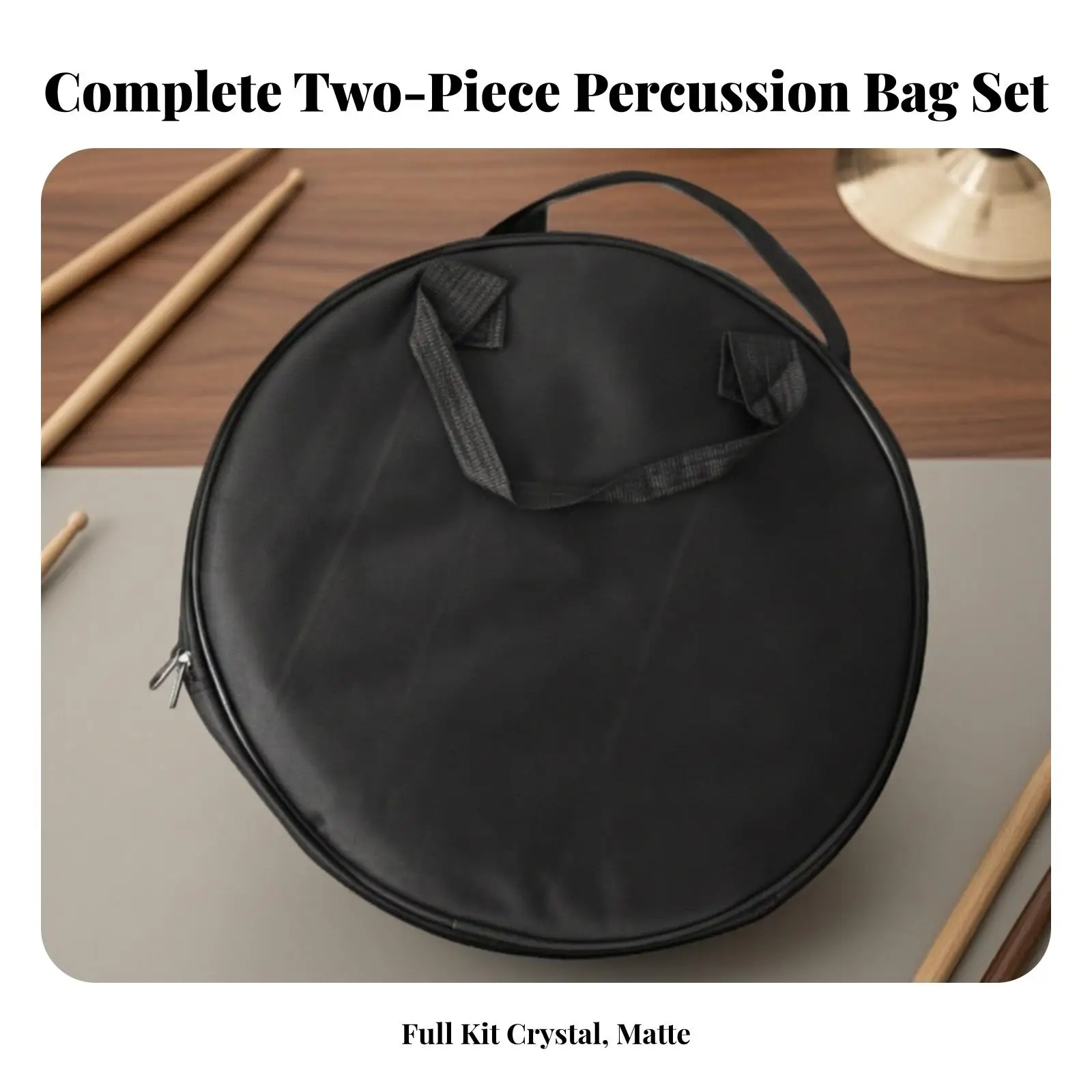 Durable Drum Pad Bag for Percussion Pad with Cotton Lining for Drumsticks and Small Drum Hardware