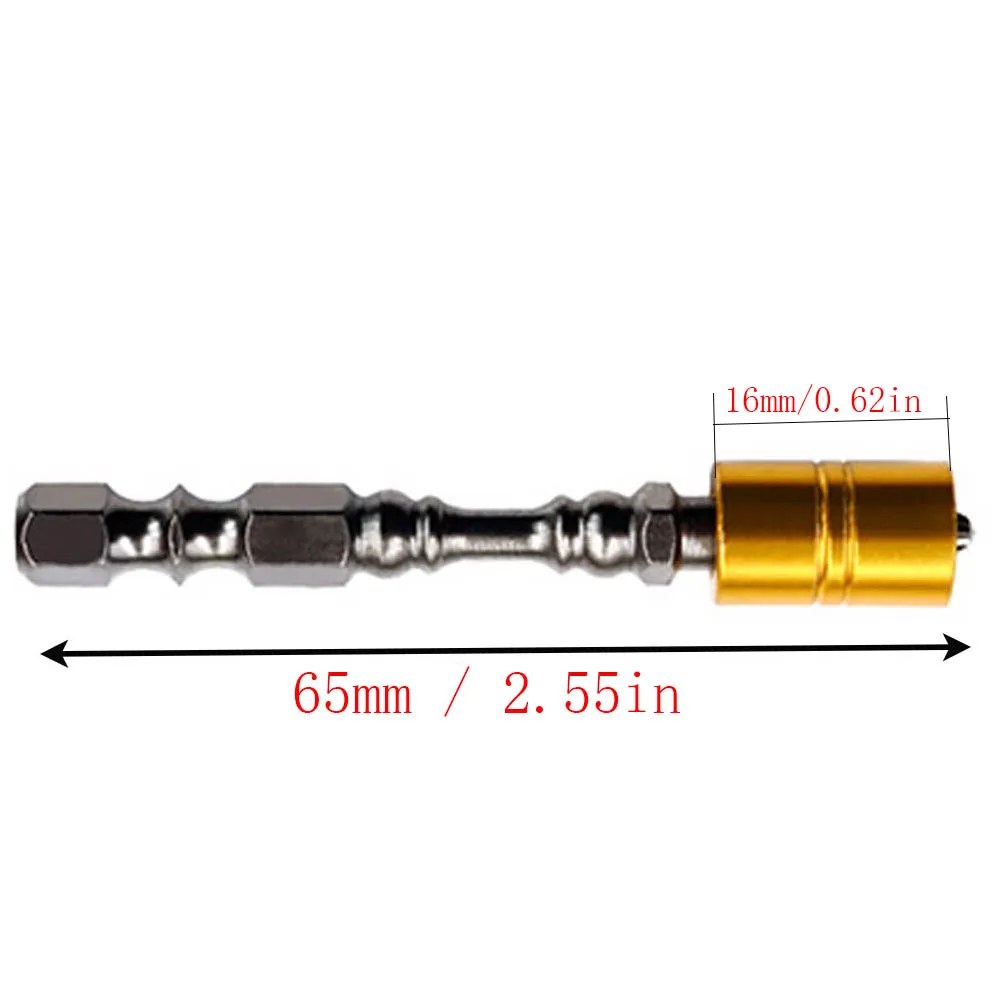 Destornillador magnético de una sola cabeza, herramienta eléctrica de corte de precisión, antideslizante, Cruz fuerte, 65MM