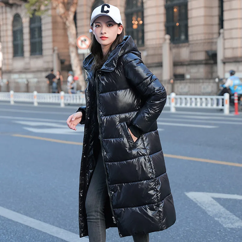 

Новинка 2023, женская зимняя куртка, пуховик с подкладкой, женское теплое плотное свободное хлопковое пальто, глянцевая куртка с хлопковой подкладкой, женские парки