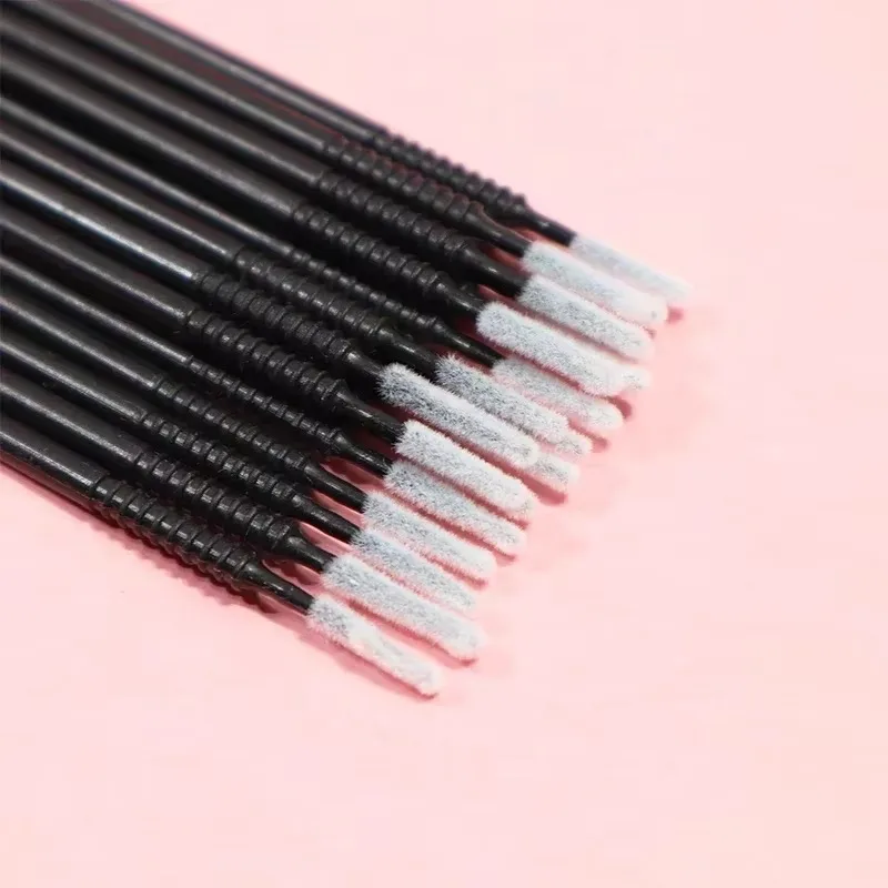 100Pcs/Pack Disposable Microbrush Applicator  Eyelash Mascara Glue Cleaning Brush Makeup Tools  Long Head Bendable Micro Brushes