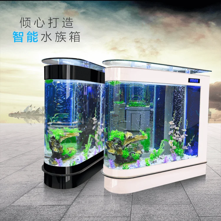 HLZ aquarium large partition ecological glass fish tank bar