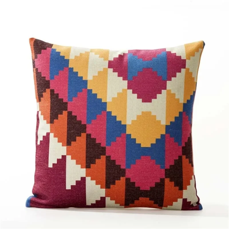 

Nordic Black And White Sofa Cushions Cover Linen Bohemian Ethnic Throw Pillows Cover Grey Decoration Geometric Pillow Cover