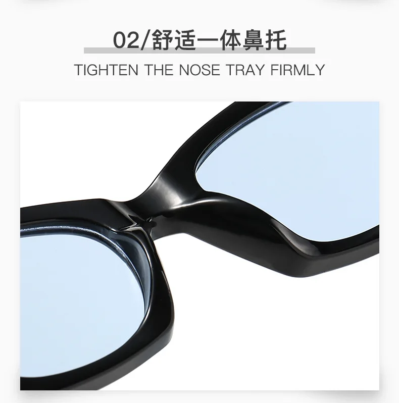 Vintage Kleine Niet Cat Eye Sonnenbrille Frauen Mode Marke Luxus Designer Polygon Sonnenbrille UV400 – Detail 4