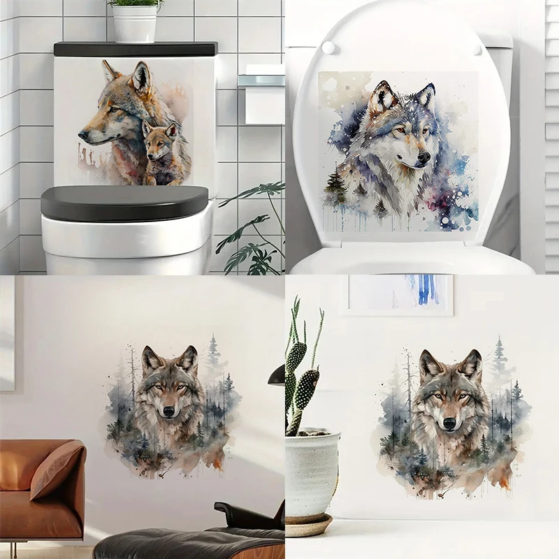 

Cool Timberwolves Wall Stickers, Toilet Seat Stickers, Bedroom Entrance Living Room Porch Home Decoration Wall Stickers