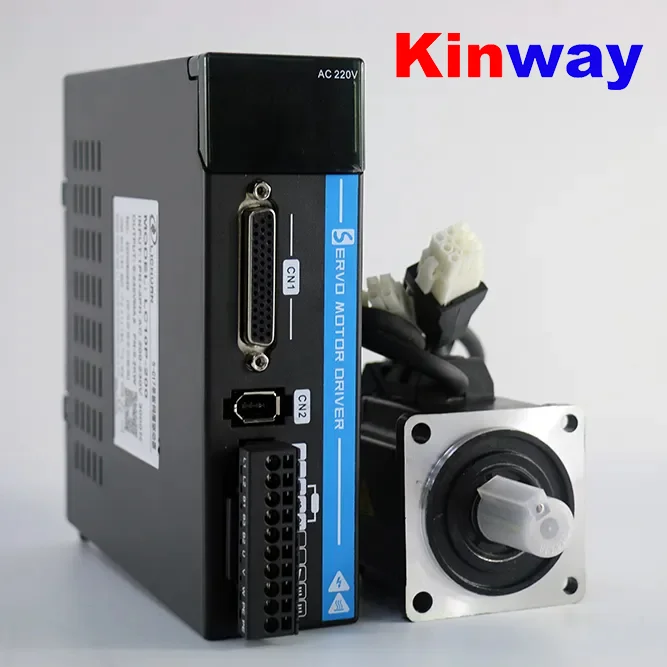 Kinway CNC Servos 60mm 200W 220V 1.5A 0.637N.m 3000RPM 17bit single phase servo motor driver kit 60M00630B +LC10P-200