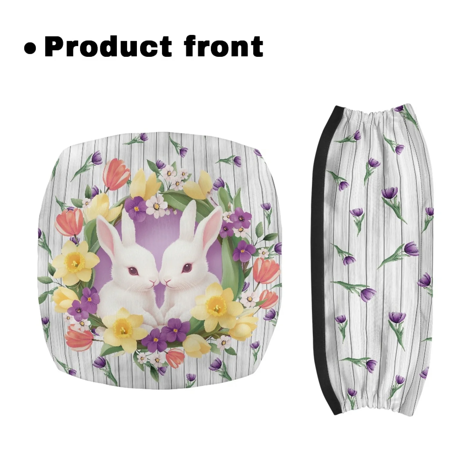 Coloranimal Floral Pattern 2PCS Rollator Seat Back Covers Seat & Backrest Cover Set for Family Travel