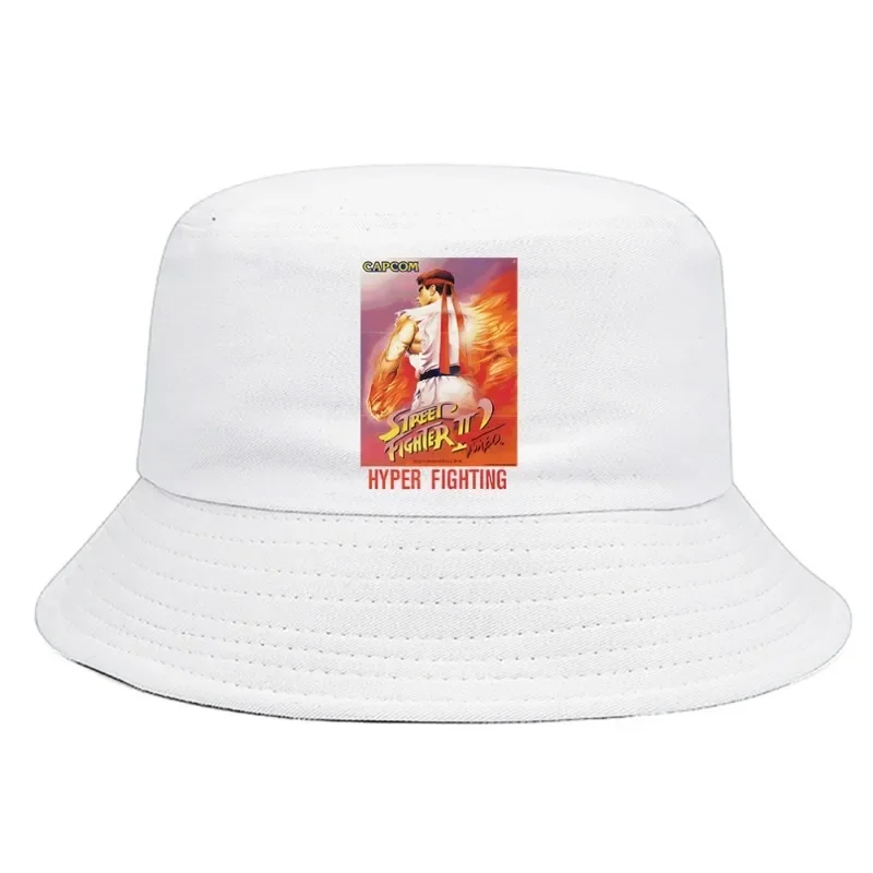 Street Fighter II Turbo Ryu Hyper Fighting Bucket Hat Summer Foldable Bucket Hat Man Women Outdoor Sunscreen Fishing Hunting Cap