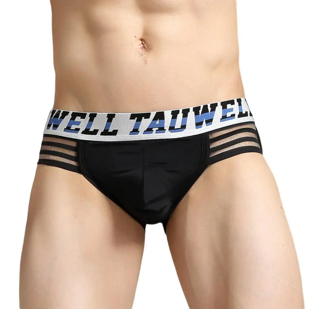 TAUWELL Men Briefs Sexy Transparent Underwear Low Waist Triangle Underpants Male Panties Bikinis Briefs for Man