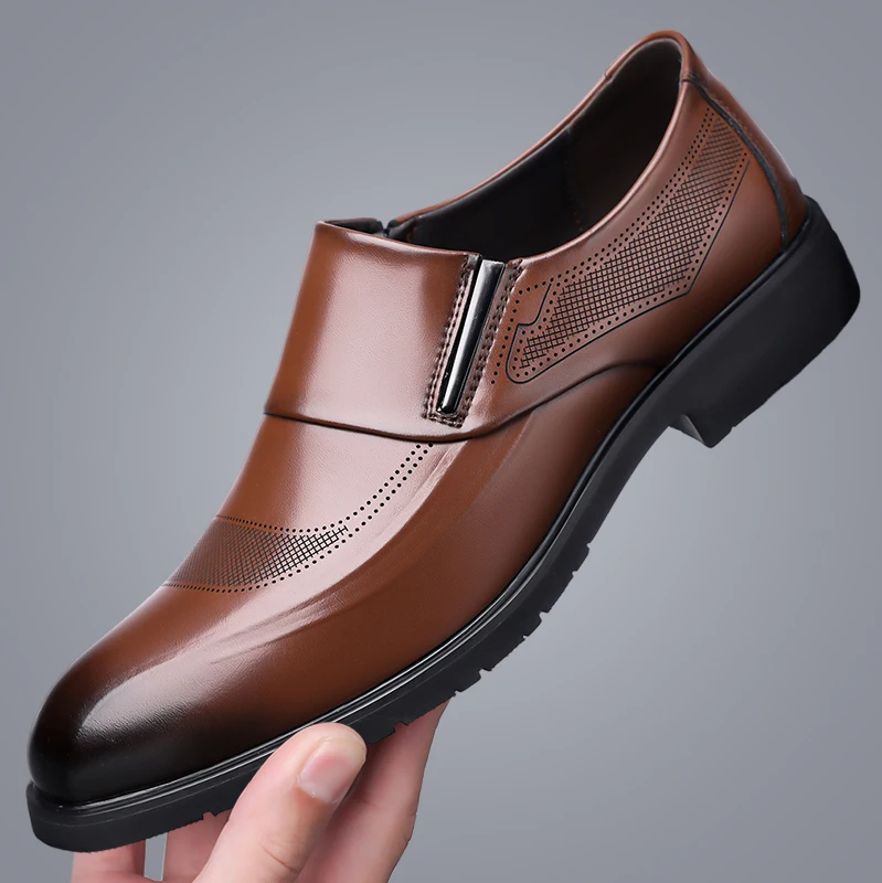 

Handmade Men's Artificial Leather Shoes Solid Color Oxford Casual Business Office Dress Shoe for Gentleman Loafers Soft Soled