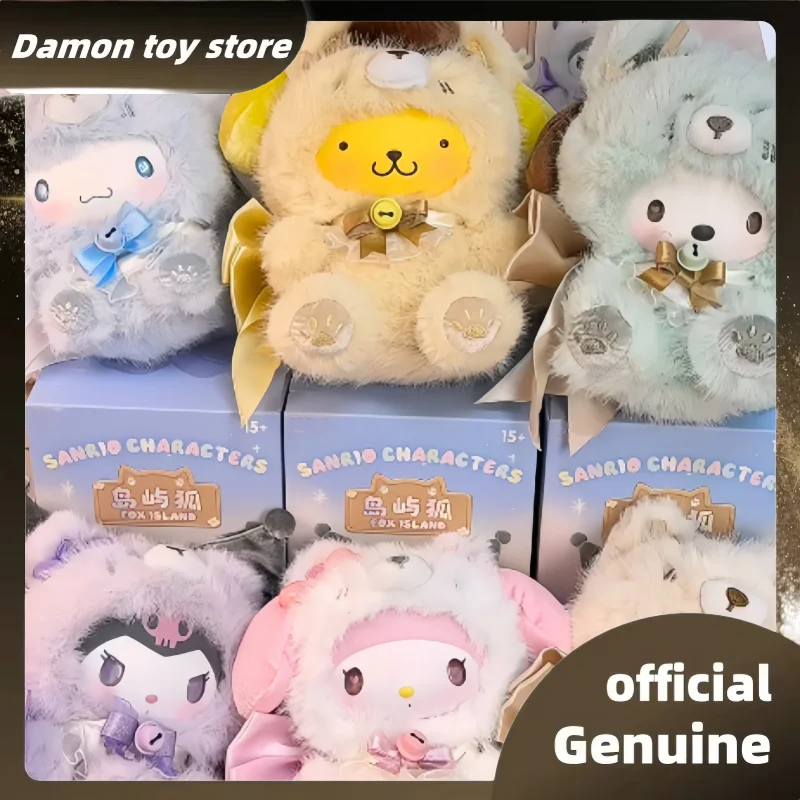 

New Genuine Sanrio Characters Fox Island Series Blind Box Lovely Bag Pendants Collectible Vinyl Dolls Sanrio Mystery Box As Gift