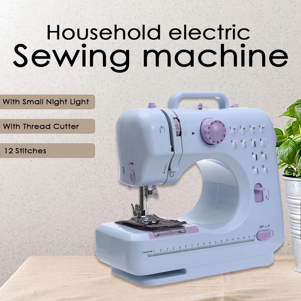 

Портативная бытовая швейная машина Inne Mini, 12 строчек, электрическая, для рукоделия и ремонта, с оверлоком, педалью и сменной лапкой, для начинающих