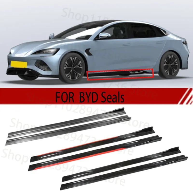 

FOR BYD Seals 2M Car Side Skirt Extension Plate Lip Separator Bumper 2.18M Racing Side Spoiler