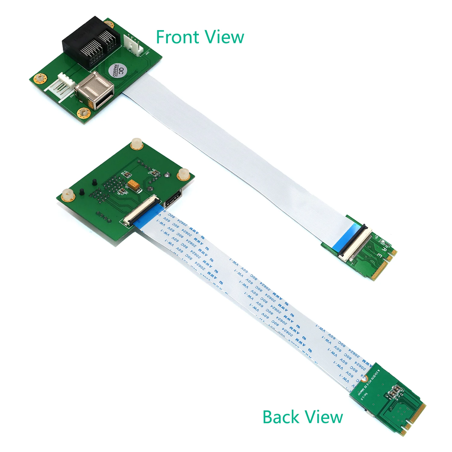 PCIE Riser NGFF M.2 Key A/E to PCI-E Express X1+USB Adapter Riser Card z kablem FPC 4-pinowy kabel zasilający PCIE Konwertuj kabel