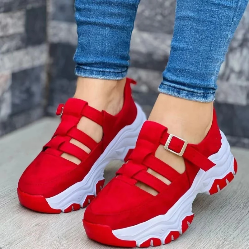 Women Sneaker Autumn Casual Breathable Suede Leather Platform Sport Shoes Fashion Running Walking Lace Up Ladies Shoes Sneakers