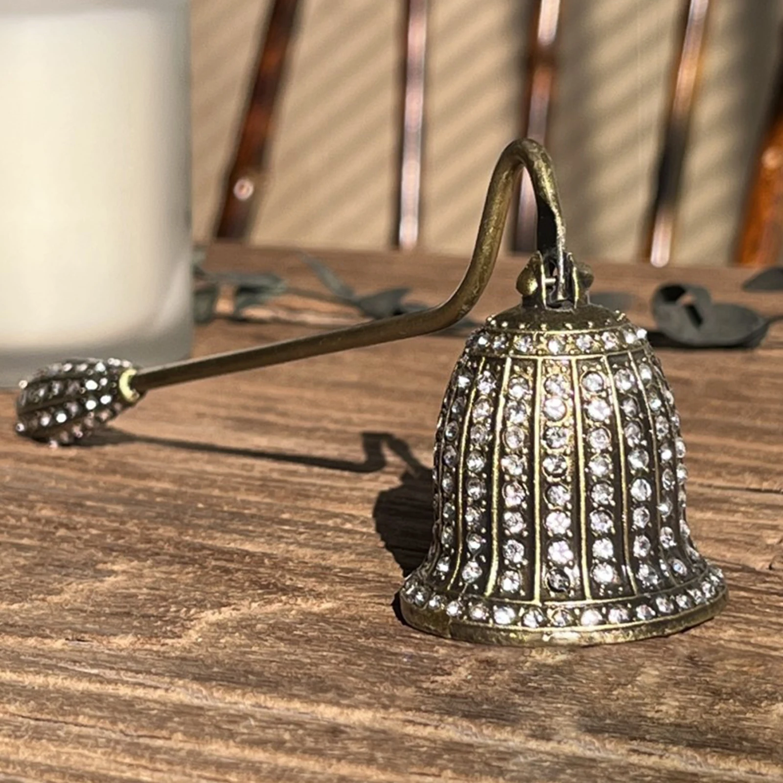 Elegant Candle Snuffer with Long Handle Unique Candle Extinguisher Snuffer Decorative  Practical Metal Candle Extinguisher Tool