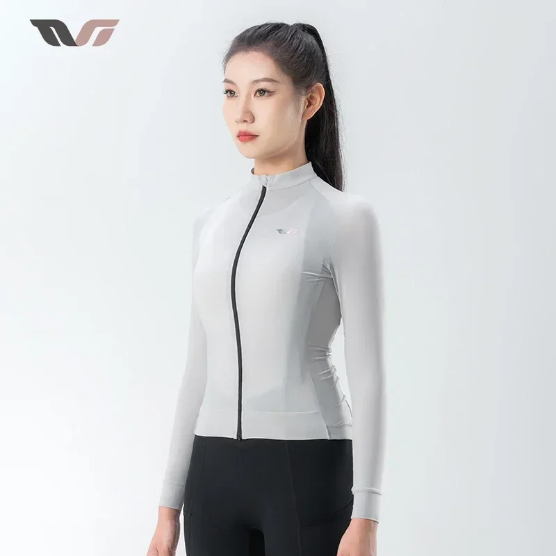 ROCKBROS serie TVI chaqueta de ciclismo a prueba de viento chaqueta deportiva de seguridad de alta elasticidad transpirable con cremallera YKK ropa de bicicleta para mujer