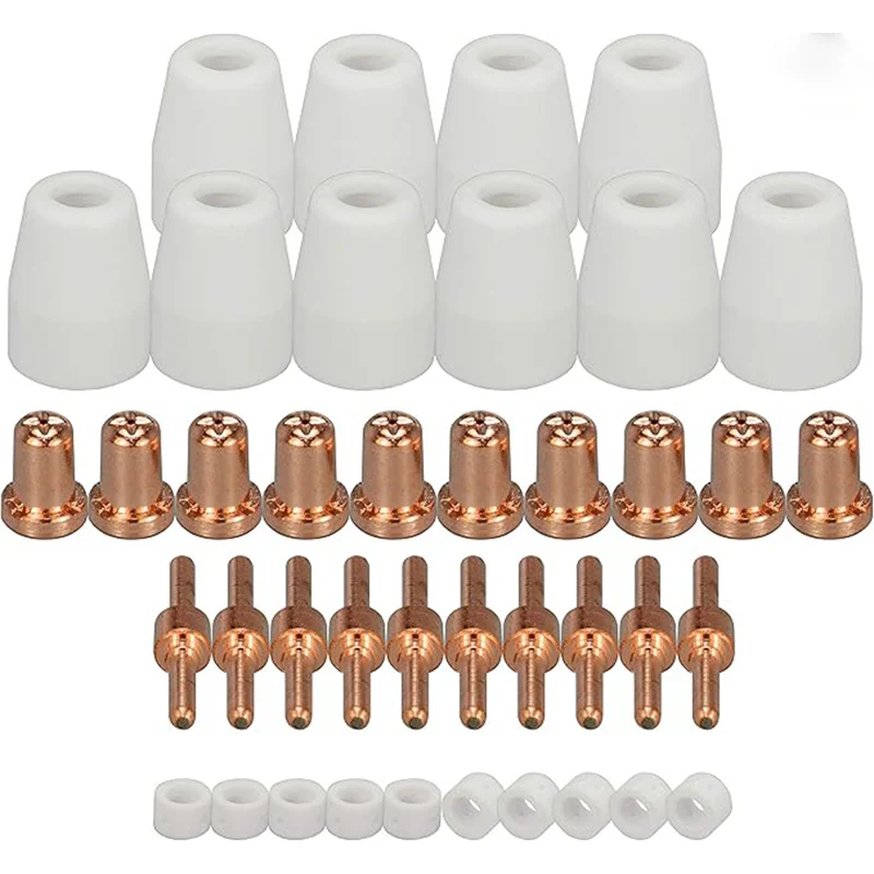 

PT31 PT-31 LG40 Насадки для электродов плазменной резки Чашка расширенного комплекта расходных материалов для PT-31 CUT40 HYC45D HYC50D CUT50 PLC50D HYC410