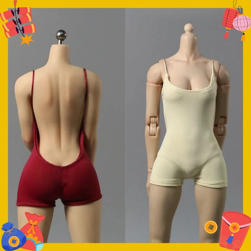 DMTOYS DF088 1/6 Scale Female Solid Colors Backless Camisole Swimsuit Jumpsuit für 12-Zoll-Actionfiguren-Körpermodell – Detail 1