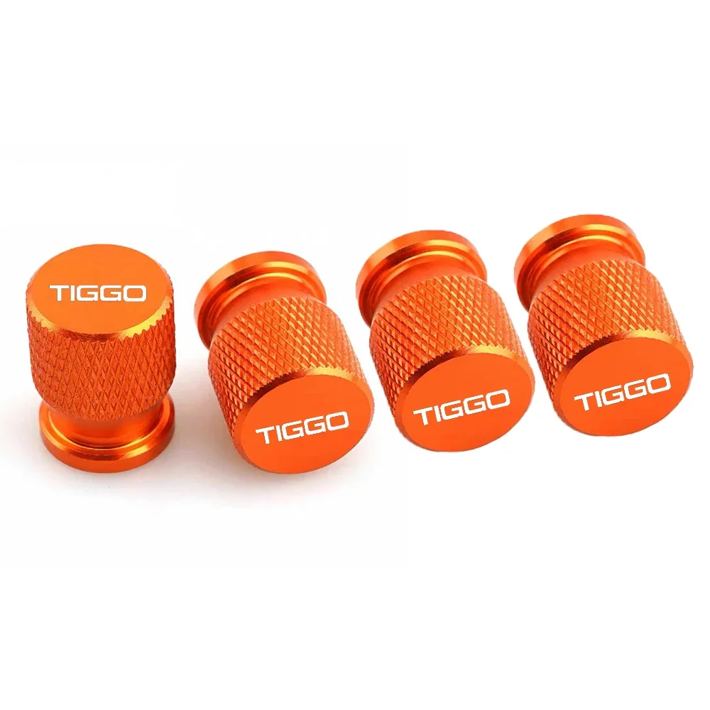 4pcs Car Wheel Tire Valve Caps Tyre Stem Covers Aluminum Alloy Airdust Waterproof for Chery TIGGO 3 TIGGO 4 5 7 PRO 8 plus