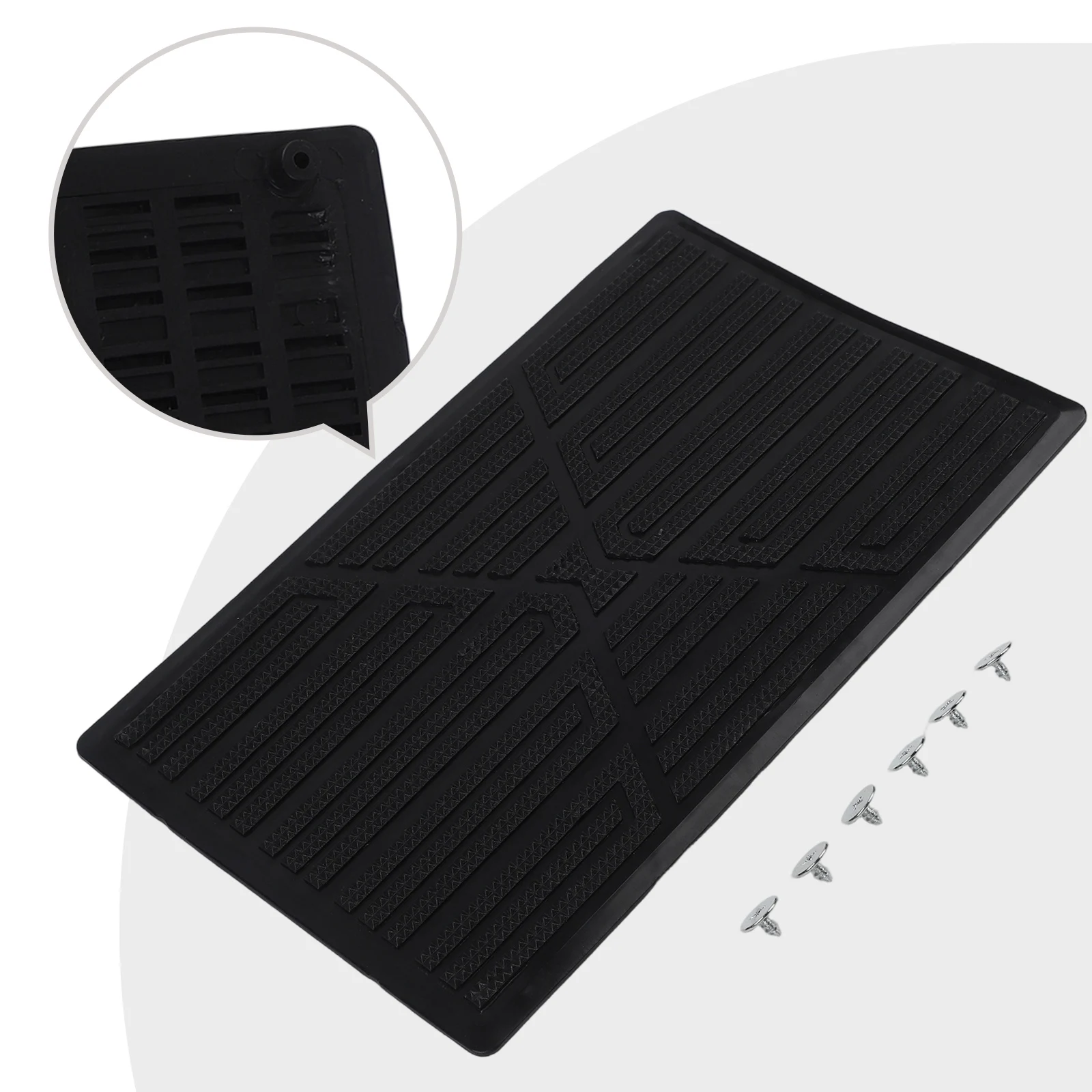 

Auto Floor Pad PVC Pedal Plate Anti Skid Foot Heel Scuff Plate Car Floor Mat Non-Slip Carpet Patch Black Heel Foot Mat Auto Part