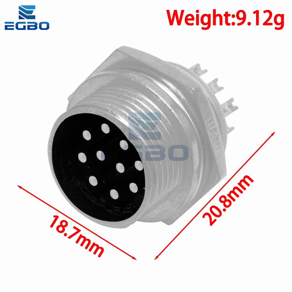 1set GX16 2/3/4/5/6/7/8/9/10 Pin Male & Female 16mm L70-78 Circular Aviation Socket Plug Wire Panel Connector for diy