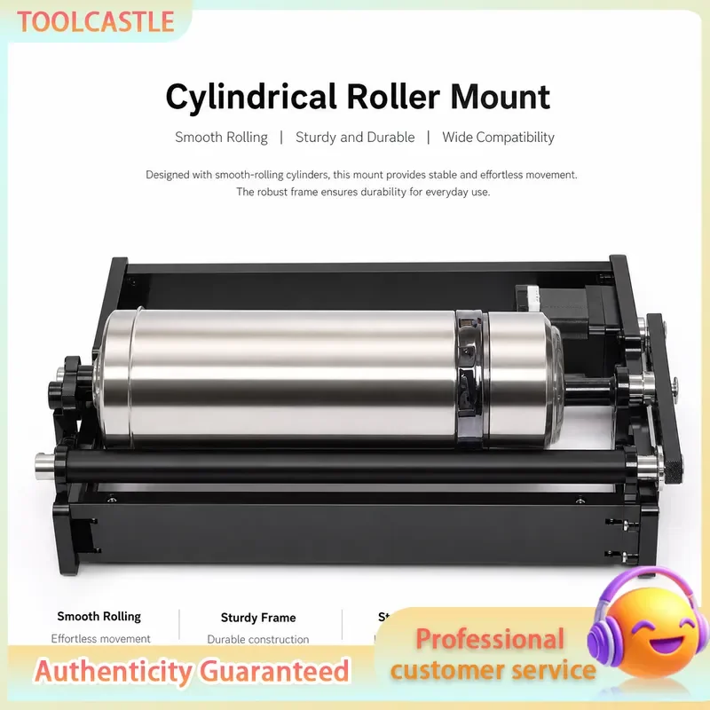 Y Axis Rotary Roller DIY Kit for Laser Engraving Machine, 360° Cylindrical Object Engraving Module for Cup Bottle Pen Tube