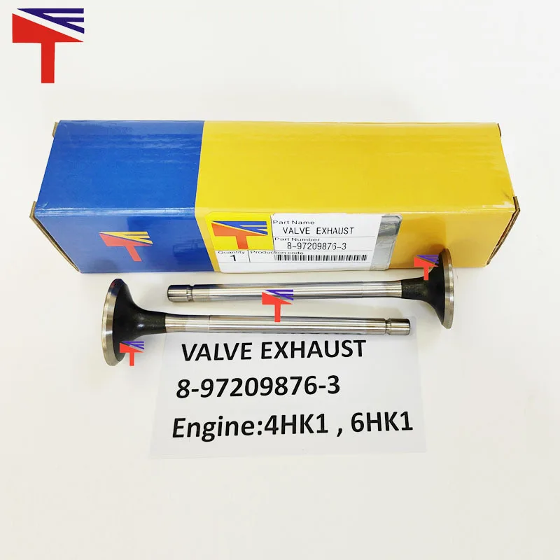 

2PCS exhaust valve 8-97209876-3 for construction machinery 4HK1 6HK1 engine parts