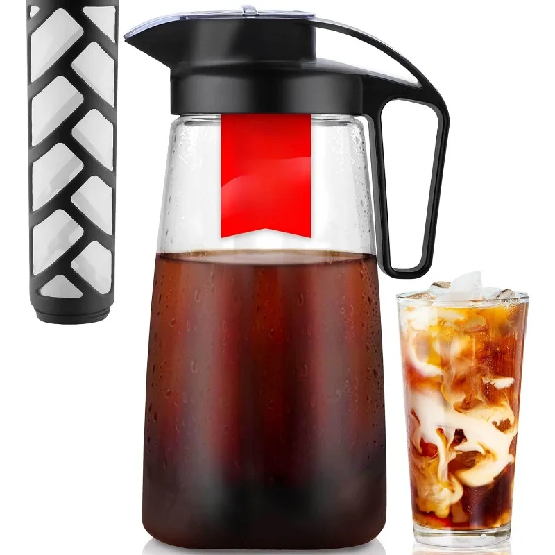 

Cold Brew Coffee Maker, 2-Quart Heavy-Duty Tritan Pitcher, Iced Coffee Maker and Tea Brewer