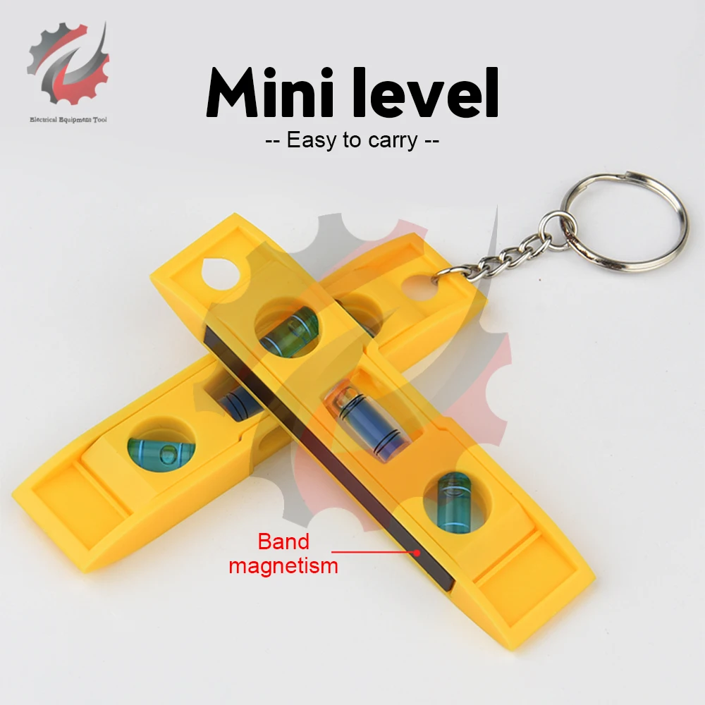 Portable Mini 3 Bubble Level with Keychain Tor pedo Magnetic Gradienter Level Measuring Tool Plumb/Level/45-Degree Measuring