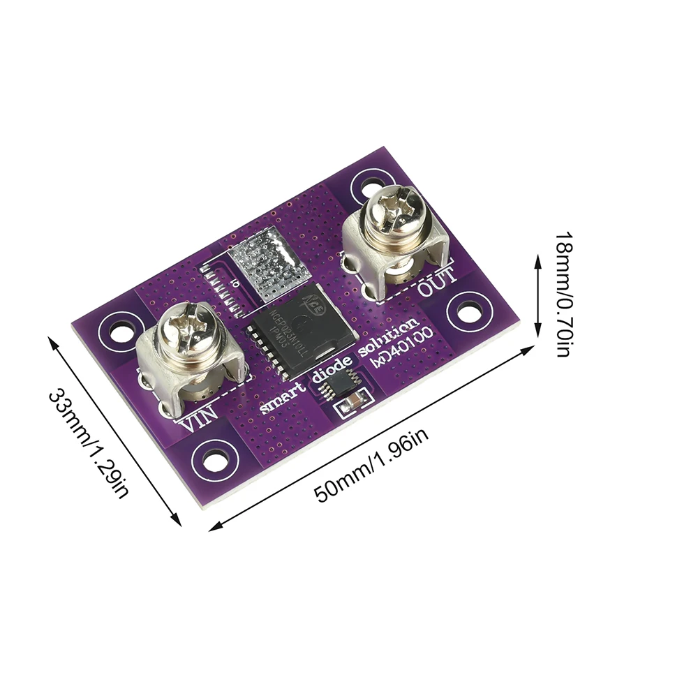 وحدة صمام ثنائي مثالي عالي التيار 40A 60A لا يوجد حد جهد شحن الطاقة الشمسية مضاد للعكس ومضاد للتدفق الخلفي مقوم الصمام الثنائي المثالي