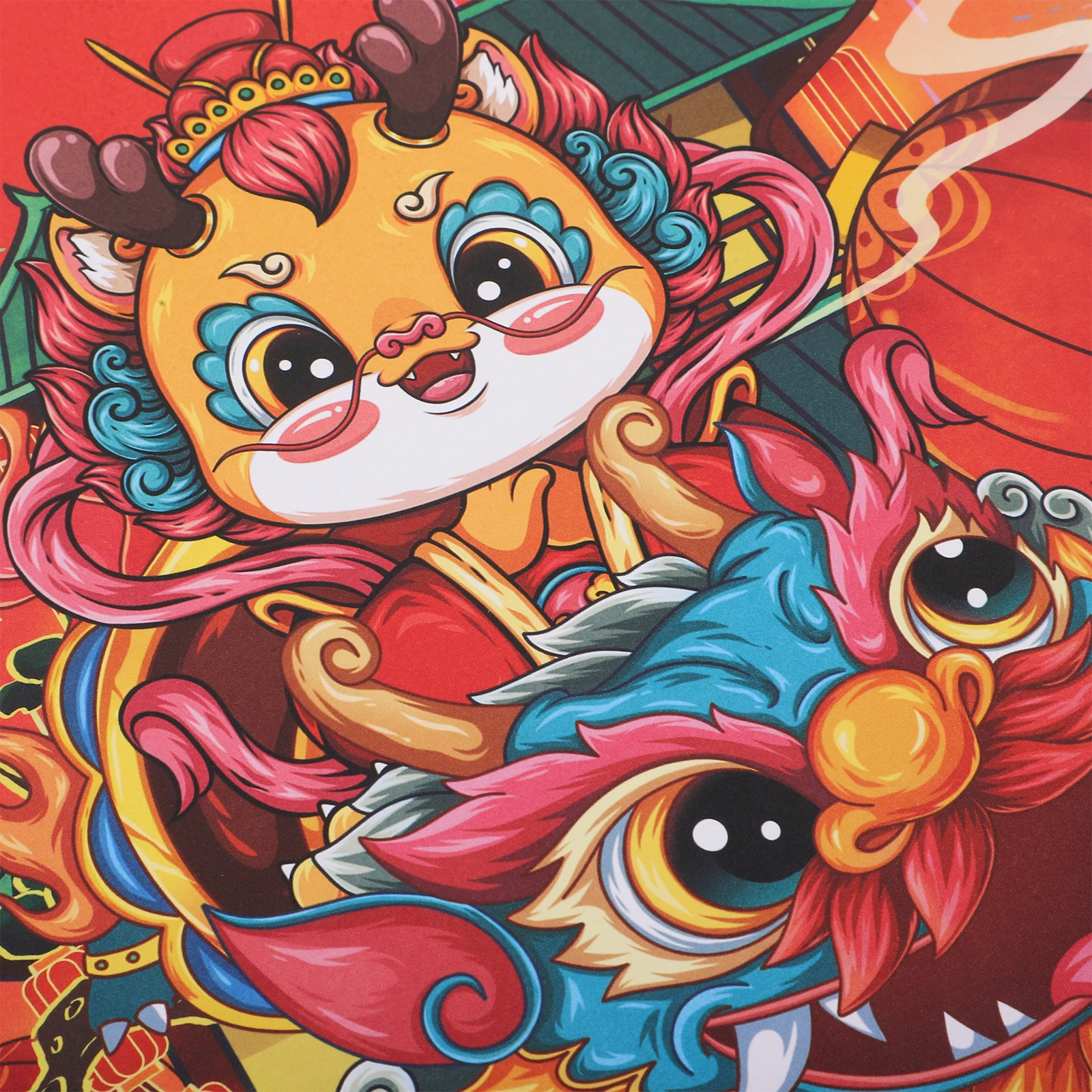 

2024 Auspicious Dragon Year Wall Calendars Hanging Decorative Thickened Material Large Size Office Home Use Clear Patterns