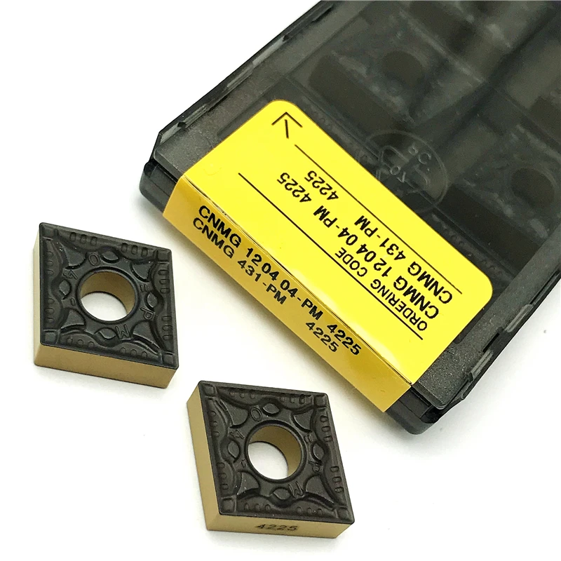 Carboneto Inserir Cnmg120404 Cnmg120408 pm 4225 Cortador Torneamento Insere Torno Ferramentas Peças de Metal Alta Qualidade