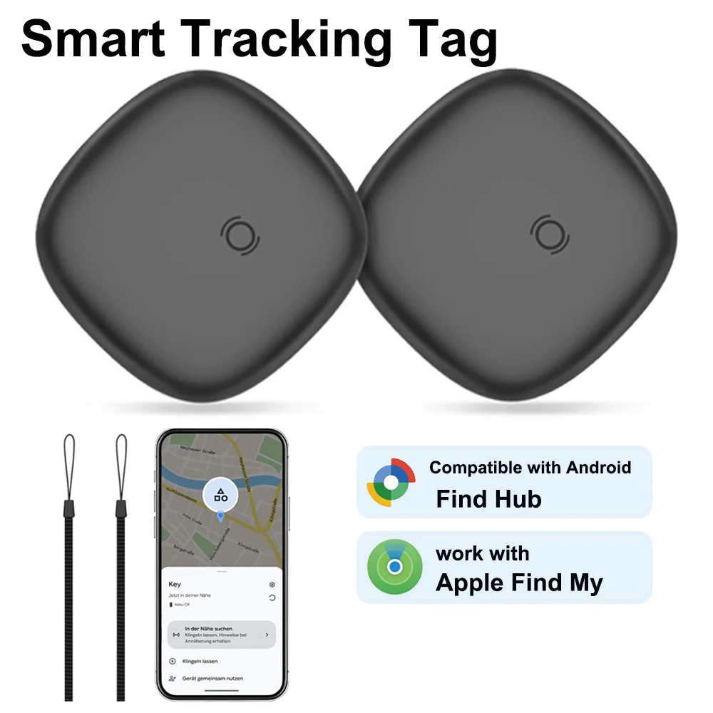 

Умный трекер-метка для поиска предметов - Bluetooth-трекер для iOS/Android, совместим с Apple Find My и Google Find Hub | Багаж, ключи, домашние животные, сумки