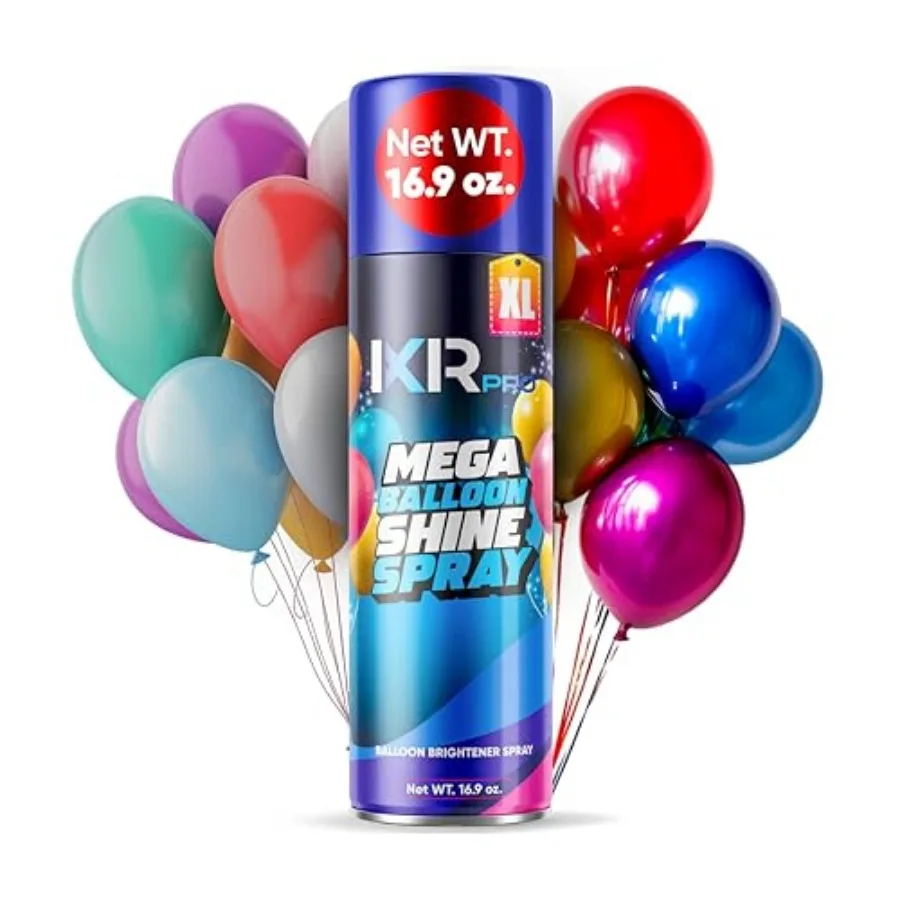

Balloon Shine Spray 16.9 oz No Need Towel or Gloves, Instant High Shine Gloss Brite Balloons for Party Decoration for Ultra Las