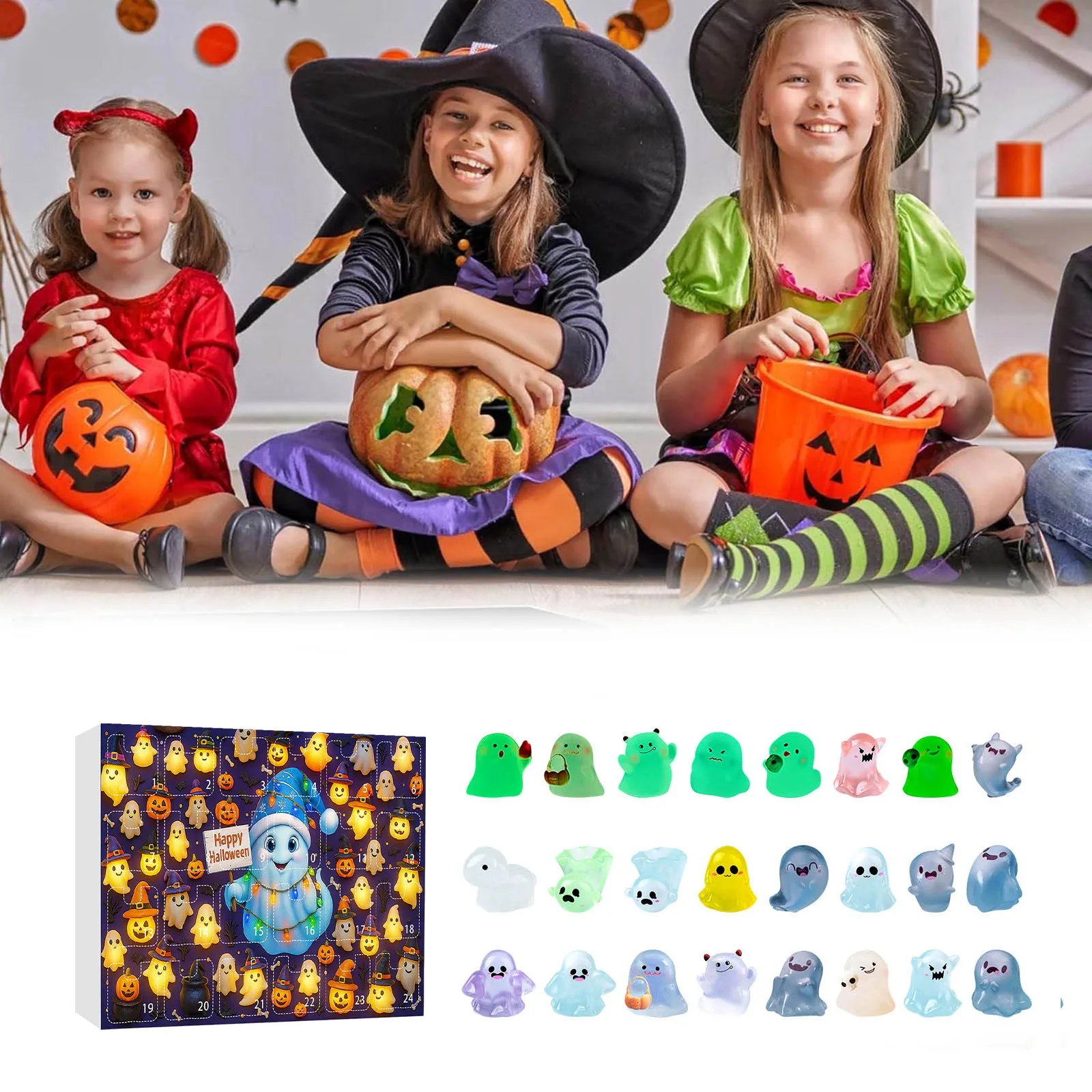 مؤقت فرشاة الأسنان للأطفال 2 دقيقة مع الفاصلات يتوهج في الظلام، تقويم القدوم للهالوين، مؤقت رملية غامضة للأطفال بكميات كبيرة #6