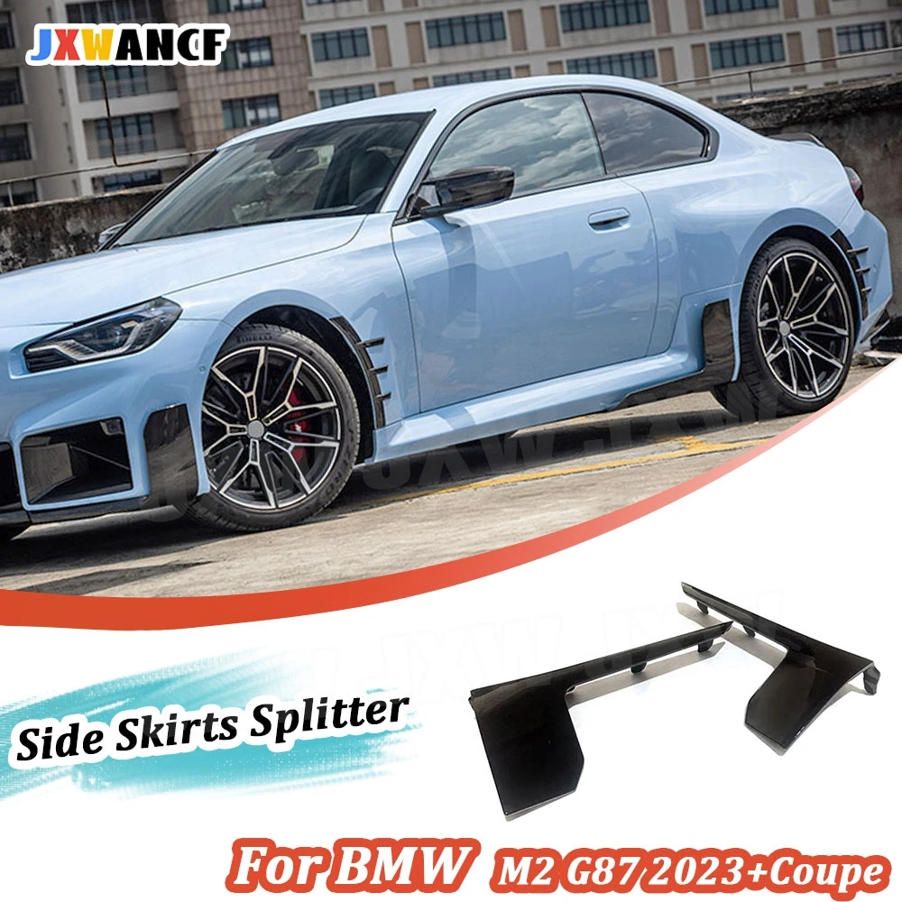 

JXWANCF 2PCS ABS Balck Side Skirts Splitter Cupwings Winglets For BMW M2 G87 2023+Coupe Canards Apron Car