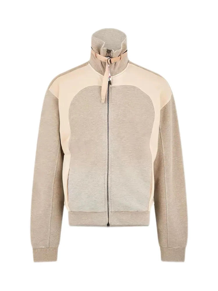 Vivi Saturn embroidered turtleneck strap color-matching zip-up blazer