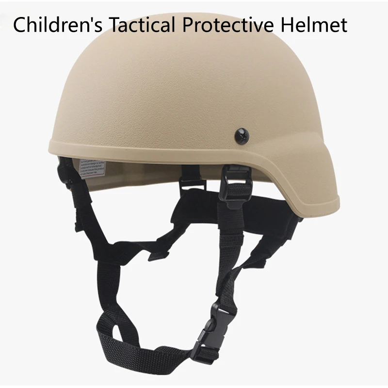 Kids Tactical Helmet Children CS Game Plastic Protection Headwear Cover Hunting Training Lightweight for Outdoor Activities