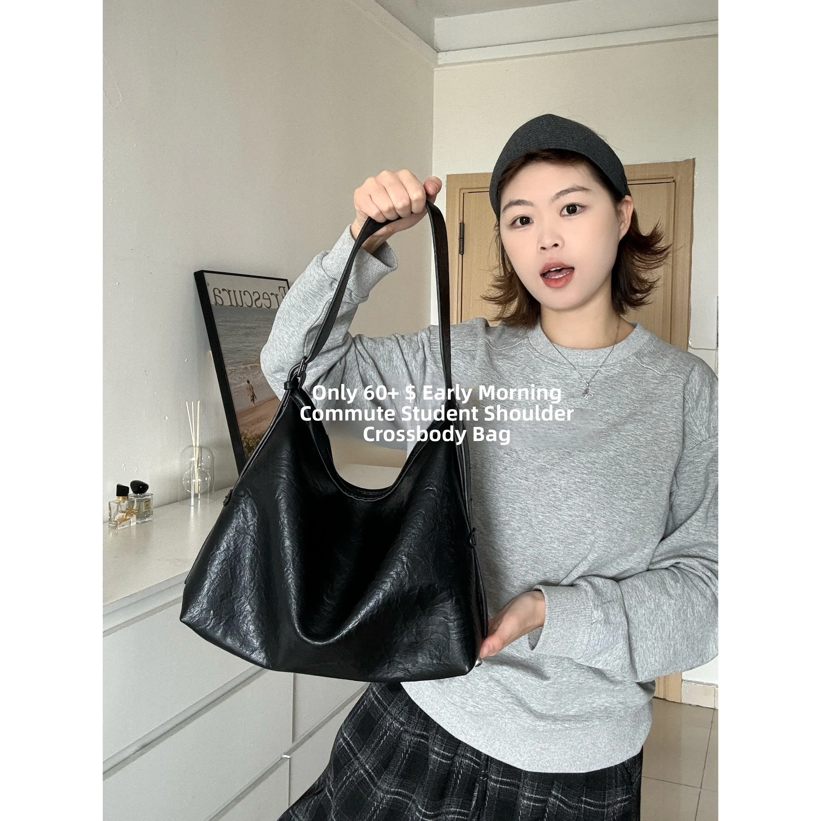 

Korean Style Leisure Versatile Commuter College Casual Bag Crossbody Single Shoulder Bag High Quality Texture Bag