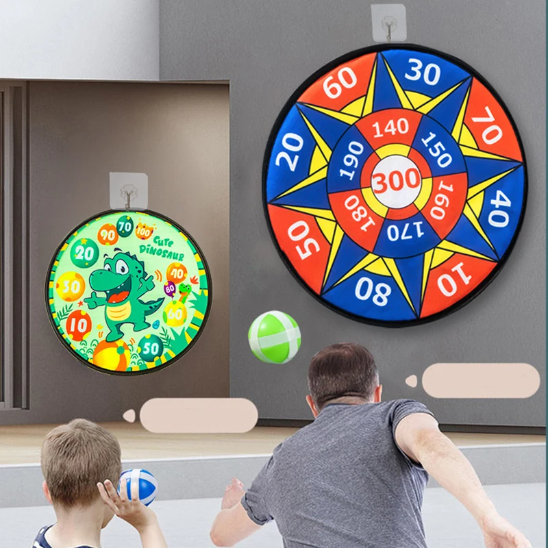 Children Cartoon Animal Dinosaur Dart Target Dartboard Sticky Ball Family Interactive Sports Game Puzzle Toy Creative Fun Toys