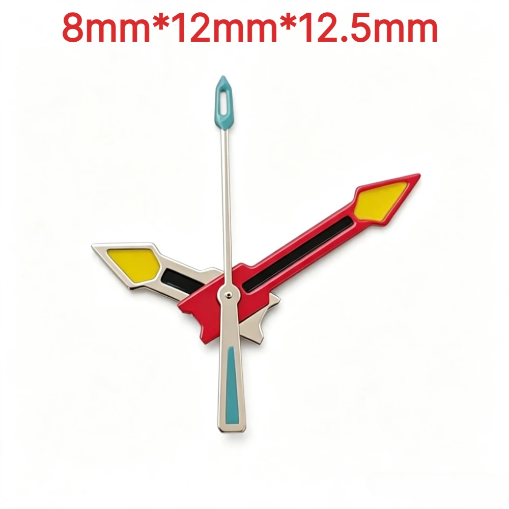 8mm*12mm*12.5mm Watch Hands Multi-Color Yellow Luminous Three Hands for NH35 NH36 4R 7S Movement Watch Mod Parts